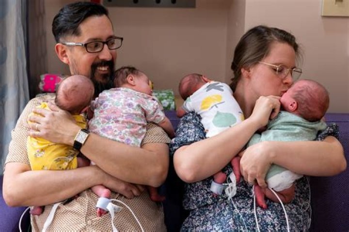 Doctor calls identical quadruplets a '1 in 15 million' chance