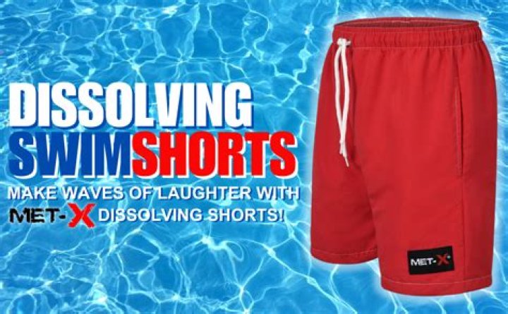 Man gets pranked with dissolving swim trunks