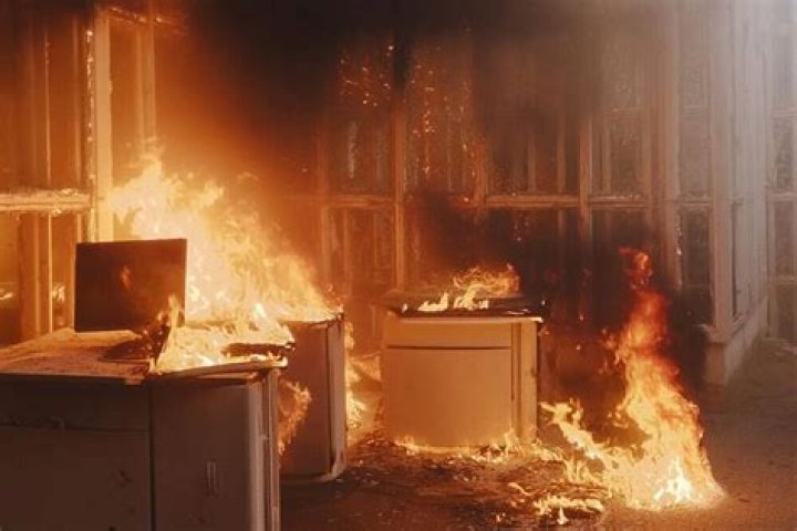 Dramatic video shows a boy setting fire to his hair at a birthday party