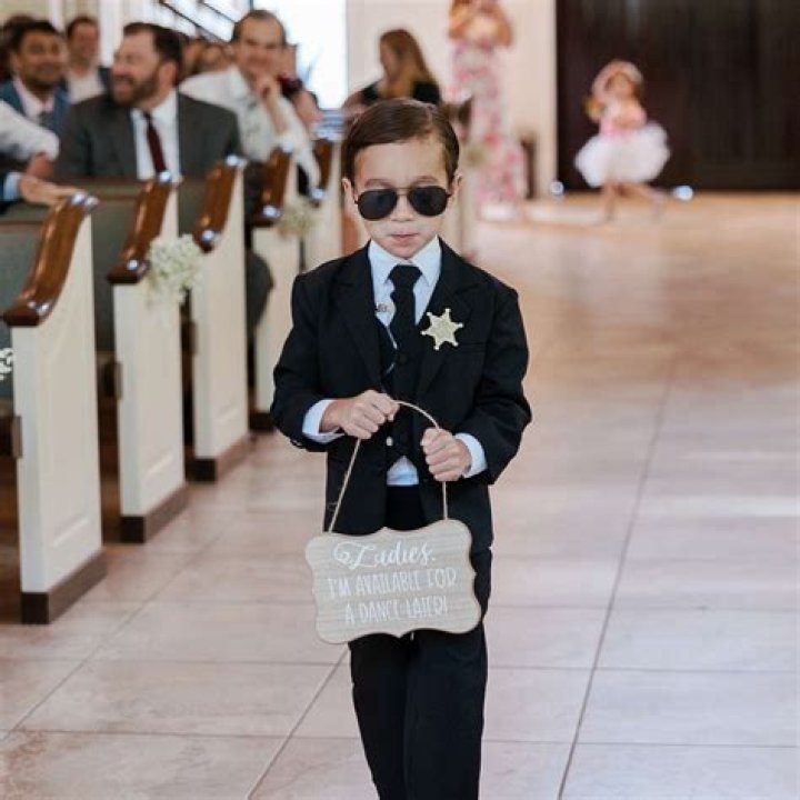 Ring bearer's appearance at the wedding made guests roll in their seats with laughter