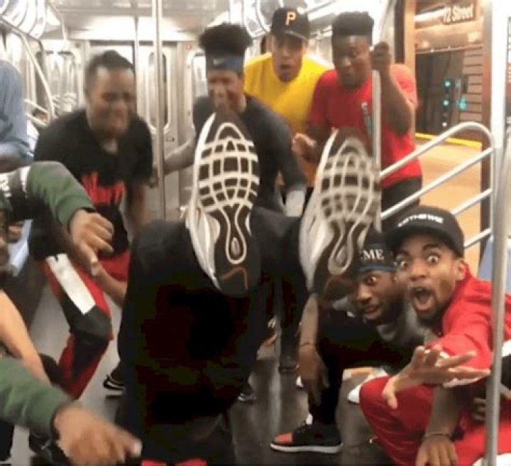 Video of a group of guys busting wild dance moves on subway went viral with 74M views in 2018