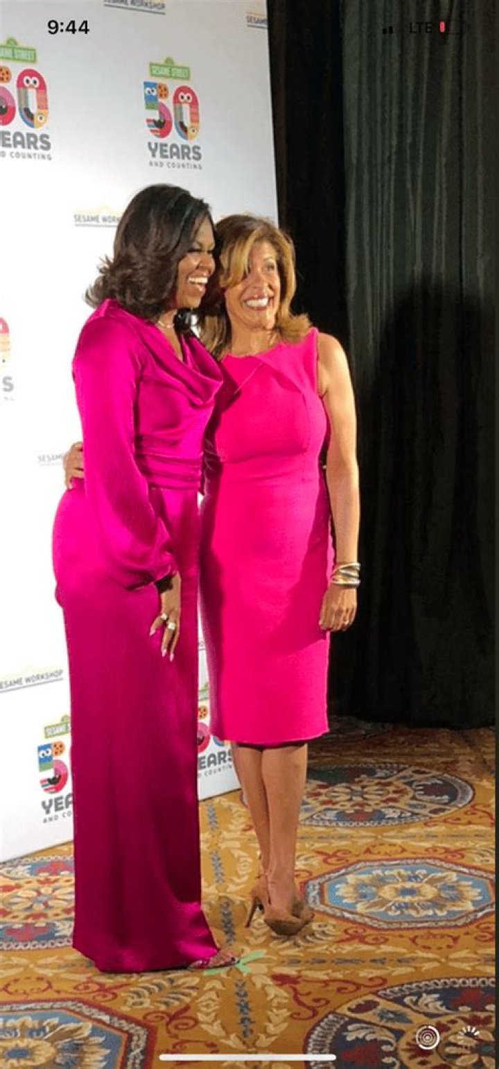 Michelle Obama and Hoda Kotb Are Twinning in Pink Dresses for Sesame Street’s 50th Anniversary
