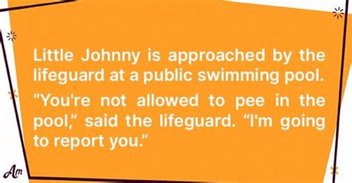 Daily Joke: Little Johnny Argues with the Lifeguard at a Public Swimming Pool