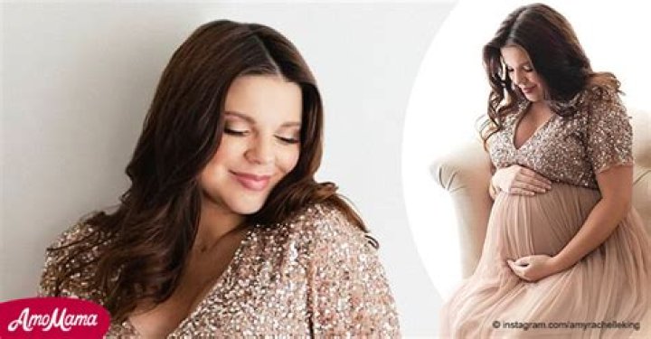  '19 Kids and Counting' Star Amy Duggar King Shows off Her Bump in Beige Maxi Dress in Photos for Her 33rd Birthday