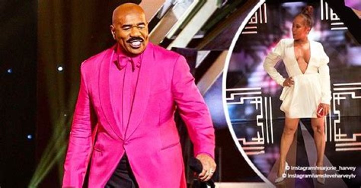 Steve Harvey Looks Stylish in Pink Blazer While Wife Marjorie Stuns in White Minidress at NFL Honors 2020