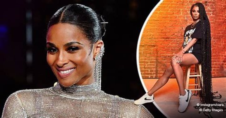 Ciara Fashions Floor-Length Braided Hair and Conceals Baby Bump in Loose Shirt in New Photo