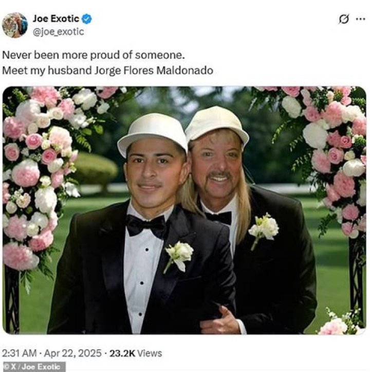 Joe Exotic of 'Tiger King's Three-Way Wedding Featured on YouTube Video