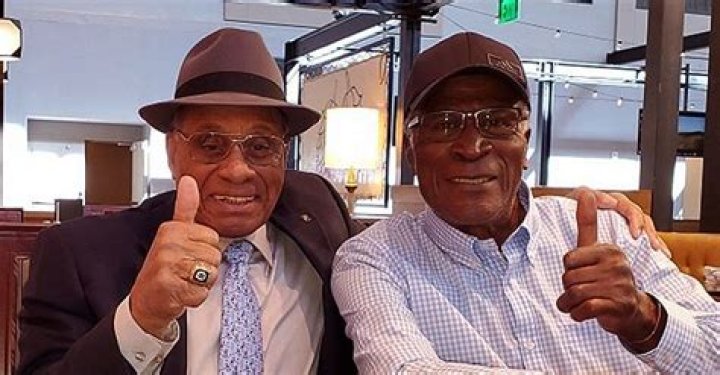 John Amos of 'Good Times' and NHL Hockey Legend Willie O'Ree Pose Together in a Photo