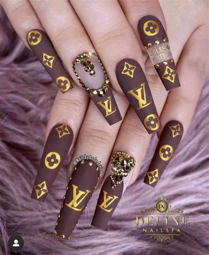 See the Cool Louis Vuitton Inspired Nail Art Worn by Keyshia Cole, Cardi B and Coco Austin
