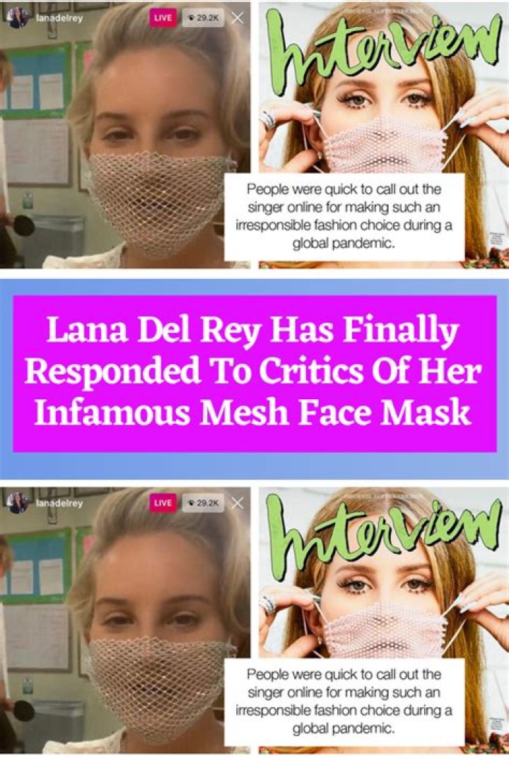 Lana Del Rey Slammed for Wearing a Mesh Mask to Meet Fans