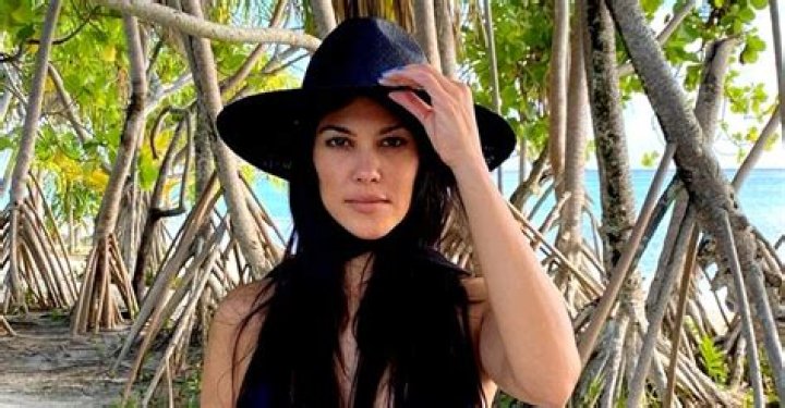 Check Out Kourtney Kardashian as She Frolics in Water with Pals Fai Khadra and Harry Hudson