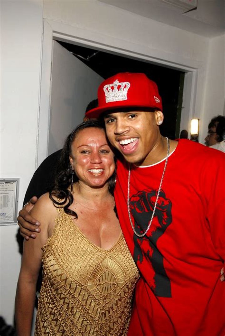 Chris Brown's Mom Joyce Hawkins Looks Cute in a Selfie Wearing White Dress with a Deep Neckline