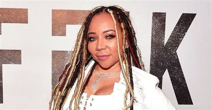 Tiny Harris Poses with Long Red Ponytail and Purple Eye Makeup — It's Truly a Mood