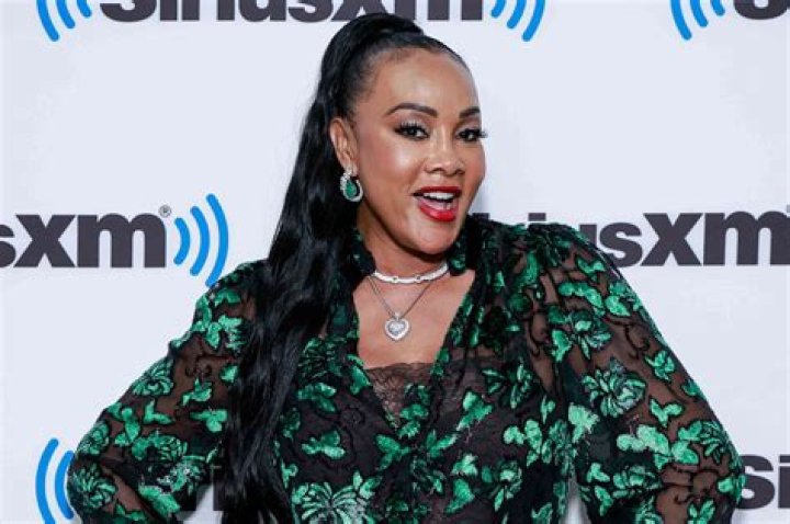 50 Cent's Ex Vivica A Fox Shows off Her Awesome Figure in a Colorful Jumpsuit & Massive Belt