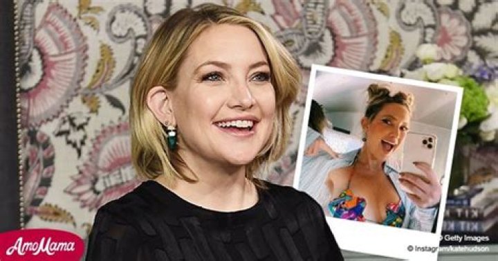Kate Hudson Looks Radiant Rocking a Tiny Star Bikini Top Paired with a Casual Shirt