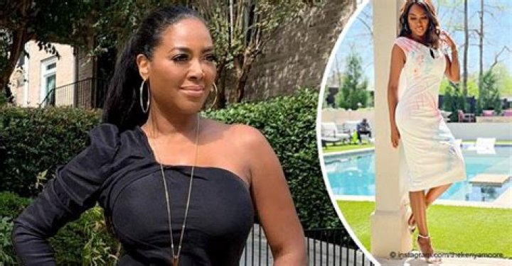 Check Out Kenya Moore Showing Off Her Slimmer Curves in This Figure-Hugging White Dress (Photo)