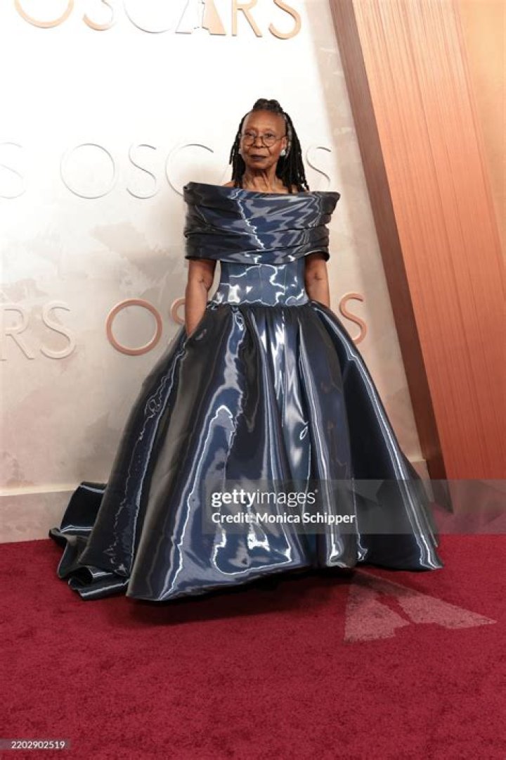 Whoopi Goldberg Poses In a Black Layered Dress & Huge Jewelry in Honor of Her 1991 Oscar (Photos)