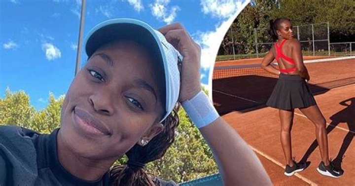 Sloane Stephens Shows off Her Toned Back Sporting a Red Top & Black Pleated Skirt in New Photos