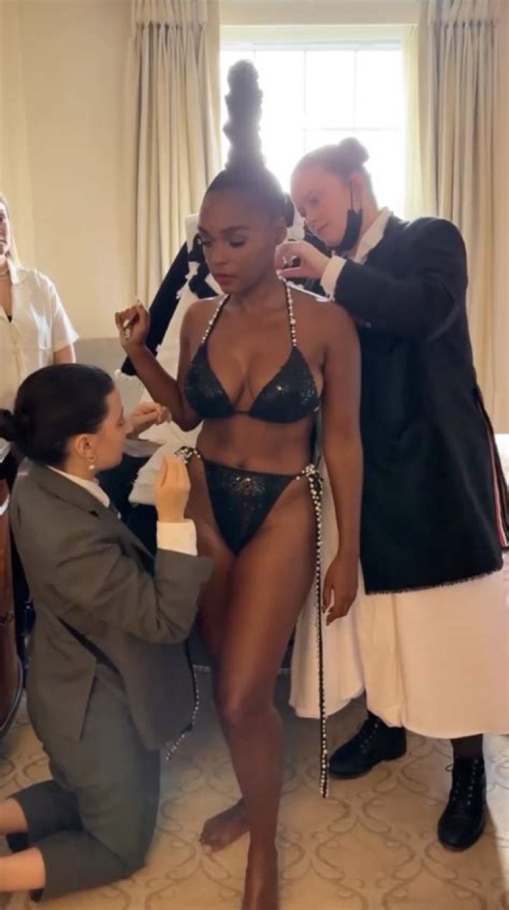 Singer Janelle Monáe Puts Her Beach Body on Display in a Black Bikini in Photo with Diddy