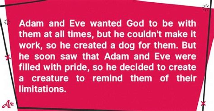 Daily Joke: God Created a Companion for Adam and Eve Who Would Be a Reflection of Him