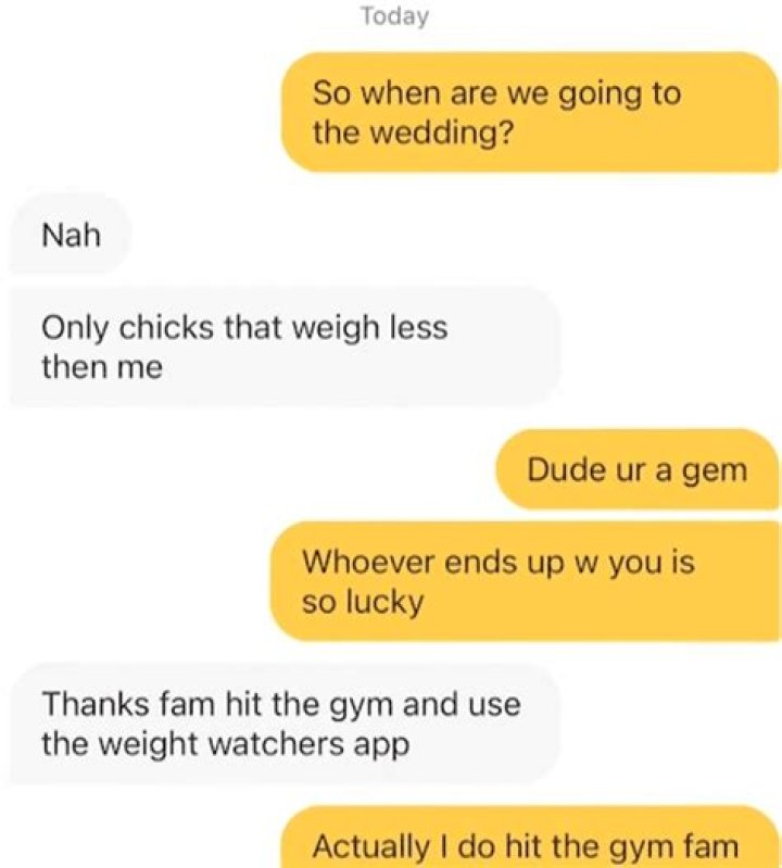Woman Shames Man Who Told Her to Hit the Gym after She Asked Him Out