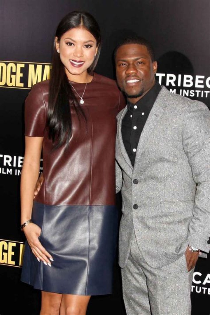 Kevin Hart's Wife Eniko Towers over Him while She Stuns in Figure-Hugging Black Dress with Low Neckline