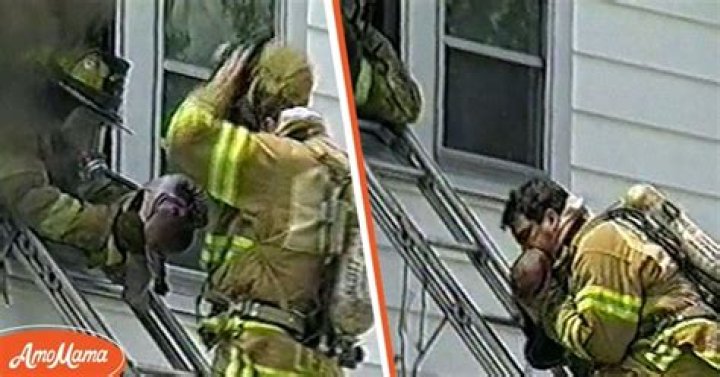 Hero Firefighter Risks His Life, Starts Performing CPR on Lifeless Baby Right on the Ladder