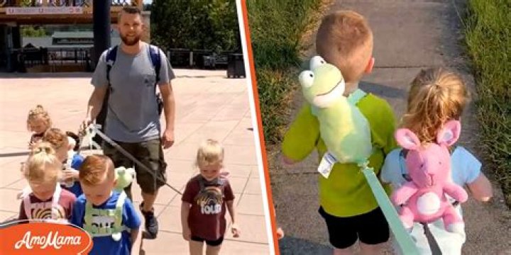 Kentucky Dad of Quintuplets Shamed for Walking His Kids on a Leash: 'They Are Humans, Not Dogs'