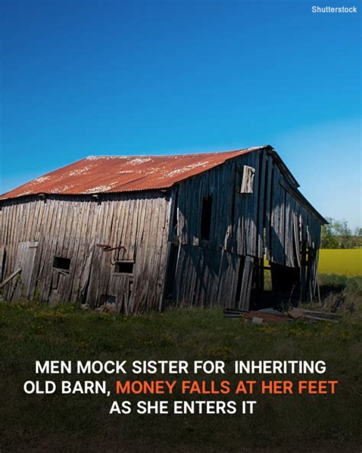 Men Mock Sister for Inheriting Old Barn, Money Falls at Her Feet as She Enters It – Story of the Day