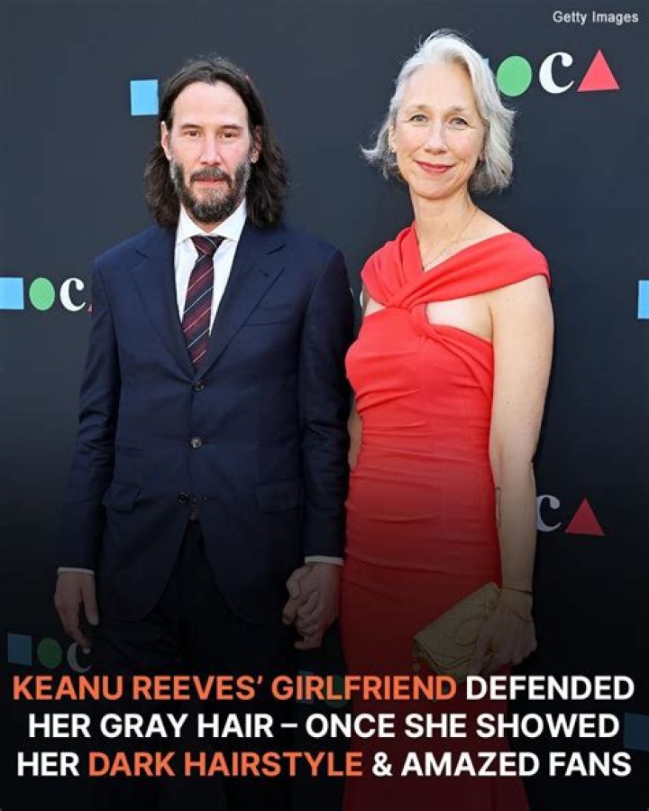 Keanu Reeves’ Girlfriend Defended Her Gray Hair — Couple of Times She Showed Her Dark Hair