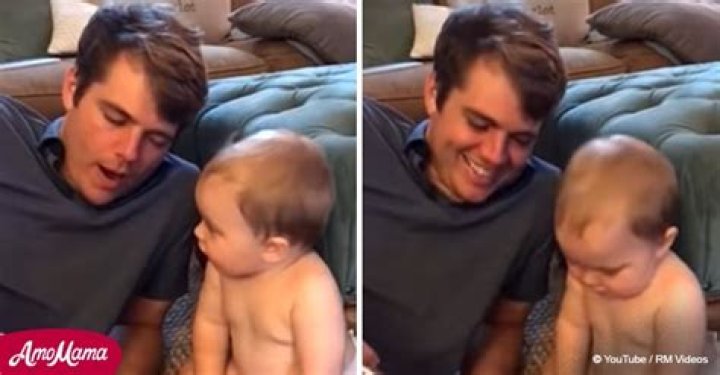 Baby says 'Mama' after dad reads a whole book about 'Dada' (video)