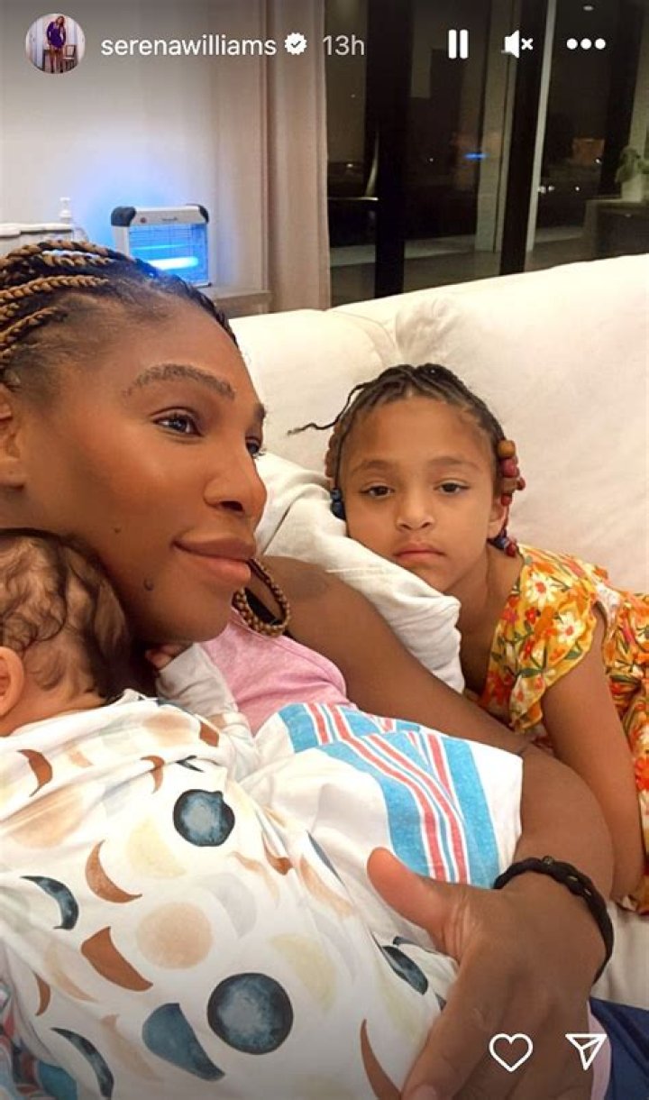 Serena Williams turns heads in denim mini dress from her namesake fashion collection & strappy sandals